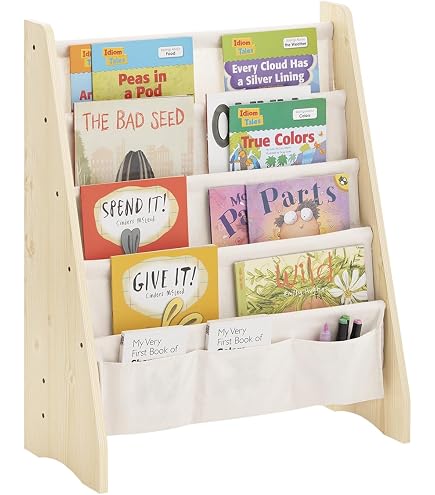Étagère Bibliothèque Pour Enfants Melfa - 4 Niveaux, Rangement Livres Et Jouets, 60 Cm De Large, Blanc - 4