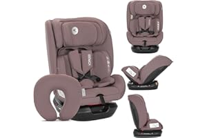 Lorelli Mitwachsender Kindersitz i-Size 40-150cm, Baby Autositz Voyager, Gruppe 0+/1/2/3, Autokindersitz ab Geburt bis 12 Jahre, 0-36 kg, Auto Babysitz ab Geburt, 5-Punkt-Gurt, Rosa