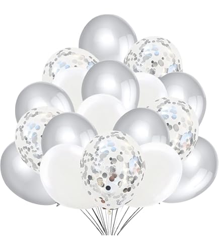 Décoration Joyeux Anniversaire Avec Décoration Ballon Argent Et