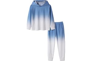 Arshiner ragazze abbigliamento set tie-dye bambini felpa con cappuccio e pantaloni set leggero per il tempo libero batik ragazze tuta con cappuccio felpa a maniche lunghe maglione