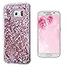 Produktbild Galaxy S6 Hülle Clear,Galaxy S6 Hülle Glitzer,Galaxy S6 Hülle Transparent,Galaxy S6 Hülle Gold,EMAXELERS Schutzhülle Für Samsung Galaxy S6 Hülle Transparent Hardcase,Samsung Galaxy S6 Hülle 3D Kreative Liquid Bling Hülle Caser,Galaxy S6 Hülle Blumen,Galaxy S6 Hülle Liquid Flüssige Fließend Wasser Glitter Glitzer Glanz Sparkle Klar Hart Plastik Tasche Handytasche Hülle Schale Etui Für Samsung Galaxy S6,Pink Diamonds