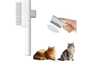 GUPPBF Spazzola per Animali Domestici，Spazzola per Gatti e Cani，Rimuove il 95% del Pelo Morto，Morbidezza Garantita per un Mantello Sano (Bianco)