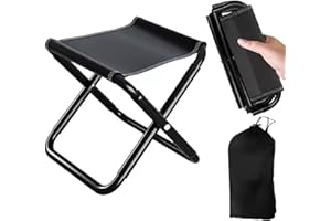 ROSYLEVE Sgabello da Campeggio Sgabello Pieghevole Portatile, Sedile Pieghevole e Leggero Sgabello Pieghevole Pieghevole per Adulti per Viaggi Escursionismo Giardino Pesca Barbecue Spiaggia