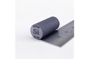 CHINAIUM Geätzter Kristalliner Silizium Stab 99,999%, Durchmesser 10 mm, Länge: 20 mm, 3,6 g.