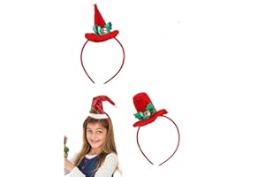 BigCheer Diadema de Navidad, gorro de Navidad, gorro para niños y adultos, incluye cuatro diseños: muñeco de nieve, cuernos, sombrero de cúpula y sombrero de punta [4 unidades]
