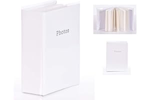 PFENNIG N SQUID LTD Pfennig N Squid 6'' x 4'' Slipin Photo Album Holds 120 Photos Photography Storage (White)