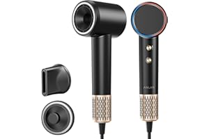 Sèche Cheveux,ANLAN Seche Cheveux Supersonic 120000RPM Seche Cheveux Ionique Sèche-Cheveux Complet 70db Seche Cheveux Silencieux Sèche-Cheveux et Accessoires 21m/s Hair Dryer 306g