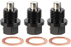 ‎ENCURYNA Magnetische Ölablassschraube,3 Stück M14x1.5cm Magnetische Dichtung Ölwannenablassmutter,Magnetische Ölwannenwanne Aus Rücklaufablassschraube Adapter Mit Dichtungen,Auto Ölschraube Kit,Ablassschraube