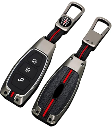 Housse Étui En Cuir Pour Clé Voiture Ford - Protection Élégante Keyless GO - Fiesta Focus Kuga