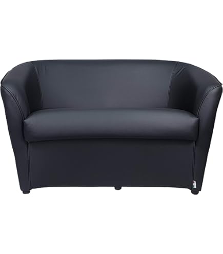 Poltrona Pozzetto In Ecopelle Nero - Made In Italy, 70x67x76 Cm, Imbottita E Comfortevole Per Casa