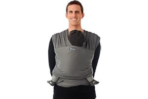 Babylonia TRICOT-SLEN-ORGANIC Tricot-Slen Organic - Fascia Portabebè In Cottone Organico Unisex, Luna Grigio Nebbioso, Taglia Unica, 1 Pezzo