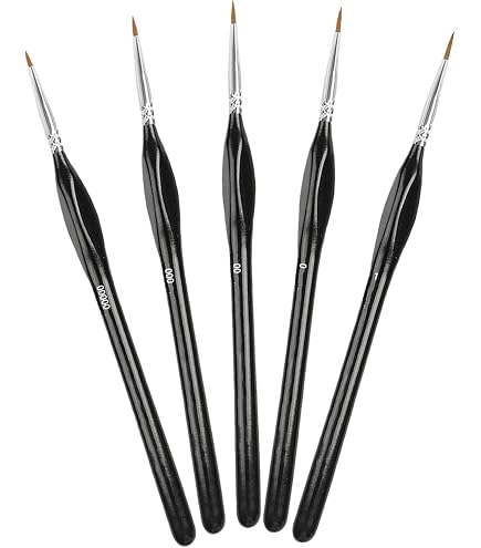 Set De 10 Pinceaux Artistiques En Nylon - Taille #000 à #7 | Pour Peinture Acrylique, Huile, Aquarelle - 2