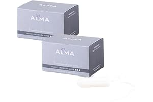 MY ALMA Tampones Sin Aplicador Súper - Fabricados en Algodón 100% Orgánico - Tampones Naturalmente Transpirables - Ideal Para Flujos Abundantes - Producto Original Fabricado en Europa
