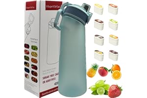 Putextile Bouteille d'eau avec 1 capsule de saveur, 2.0 version améliorée, 700 ml, sans BPA, pour salle de sport et activités de plein air (Color L+ 1 Random POD)