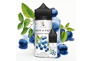 POPY TRADE - Shake & Enjoy - Hochdosiertes Lebensmittelaroma 10ml in 120ml Flasche, einfaches mischen. Für Lebensmittel, Getränke, Vernebler, Nebelmaschinen, Diffusor uvm (Blueberry Menthol)