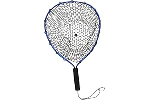 Milageto Guadino da Pesca Rete da Pesca Rete da Cattura Rete da Pesca Antiscivolo con Comoda Impugnatura per la Pesca alla Trota in Kayak