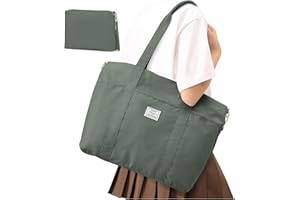 winspansy Grand Sac a Main Femme, Sac Shopper Rembourré Puffer Fourre-tout Cabas Ordinateur 15.6 Pouces Sac de Pour Les Cours the Tote Bag Sac en Tissu Plage Seau Bandoulière Avec Fermeture éclair