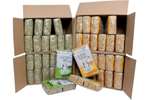 HEUKOENIG.DE Heukönig 24x1kg Heu und 24x1kg Stroh Kombi-Paket, Perfekt als Einstreu und Futter - Natürlich & Staubfrei