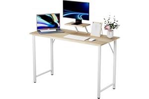 PIPIPOXER Scrivania per Computer 100x50x75cm, Scrivania da Ufficio per Studenti e Lavoratori, Tavolo da Scrivania con Supporto per Schermo, Scrivania, Struttura in Metallo, per Studio, Lavoro, Legno