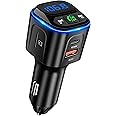 SONRU Bluetooth FM Transmitter for Car, V5.3 Bluetooth Car Adapter PD36W & QC18W Car Fast Charger, Car Radio Adapter Hands-Free Car Kit, Bass Lossless Hi-Fi Sound,support TF card, U disk