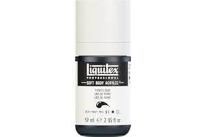 Liquitex 1959310 Professional Soft Body - Pintura acrílica (consistencia cremosa, alta pigmentación, resistente a la luz y al envejecimiento, bote de 59 ml), color gris