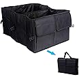 Sulfar Deluxe Trunk Cargo Organizer Heavy Duty Folding Caddy Storage Collapse Bag Bin for Auto Car Truck