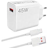 45W Charger and USB C Cable for Note 14 Pro 5G, 6A Fast Charging Adapter | Charger 1 Meter USB C Cable Turbo Charging Type C