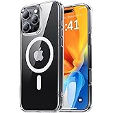 [SARARMAZ] iPhone 14 Pro Max ile uyumlu Crystal Clear Mika Mag-Safe Emici Şeffaf Kılıf (Şeffaf Magsafe Mika Sararmaz, iPhone 
