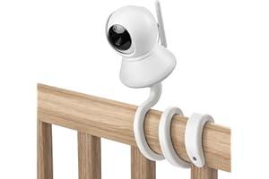 HOLACA Support pour babyphone compatible avec Burnnove SM35PTZ et la plupart des autres babyphones, support à fixer sur les étagères de lit à barreaux ou les meubles (blanc)