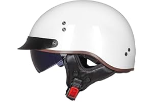 EBAYIN Casque Moto Homme Homologué Casque Bol Homologué Casque Moto Vintage Casque Jet pour Moto Casque Scooter Homme ECE Homologué Pilote Jet Casque Personnalité Casque de Moto