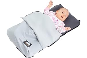 DERYAN Podróżnik samolotem, łóżeczko podróżne z materacem, łóżeczko podróżne dla niemowląt, 2 w 1, krzesło i łóżeczko dziecięce, z torbą do przenoszenia i materacem, 75 x 45 x 6 cm (czarne)