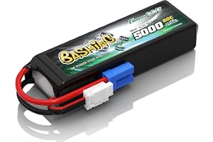 Gens Ace 3S LiPo batteri 11,1 V 5 000 mAh 60C med EC5 kontakt bashing batteri för 1/8,1/10 RC bil RC flygplan, RC helikopter
