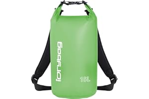 IDRYBAG Clear Dry Bag Waterproof 2L/5L/10L/15L/20L, Small Waterproof Bag for Kayaking, Floating Dry Sack Waterproof for Camping Travel