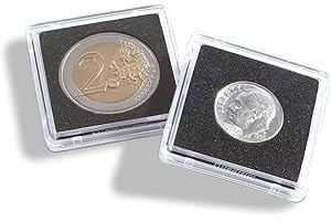 Leuchtturm Cápsulas de Monedas QUADRUM Mini 21 mm, Paquete de 10