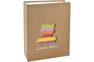 WEONE Photo Albums 6 X 4, Slip In Baby Photo Album Book, 100 Pictures Family Memory Book for Travel Wedding