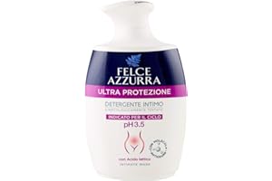 Felce Azzurra - Ultra środek do czyszczenia intymnych, ultra ochrona do codziennej higieny intymnej, pH 3,5, łagodne mydło intymne, hamuje zapachy, nadaje się do cyklu, testowany ginekologicznie,