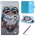 Produktbild Galaxy A3(2016) Schutzhülle, Hpory Glitzer Brieftasche PU Leder Flip Cover Hüllen mit Standfunktion Kredit Kartenfächer Tasche Schutzhülle für Samsung Galaxy A3(2016) + 1 x Hpory Stylus-(Graue Eule)