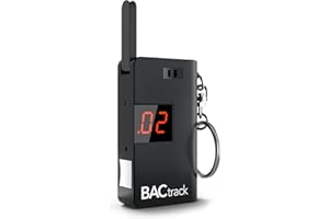 BACtrack Llavero alcoholímetro (negro) | Llavero de bolsillo ultraportátil para uso personal