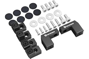 Bevinsee Wing Spoiler Riser Kit Compatible with Ford Fiesta ST Hatchback 2014-2019 Black