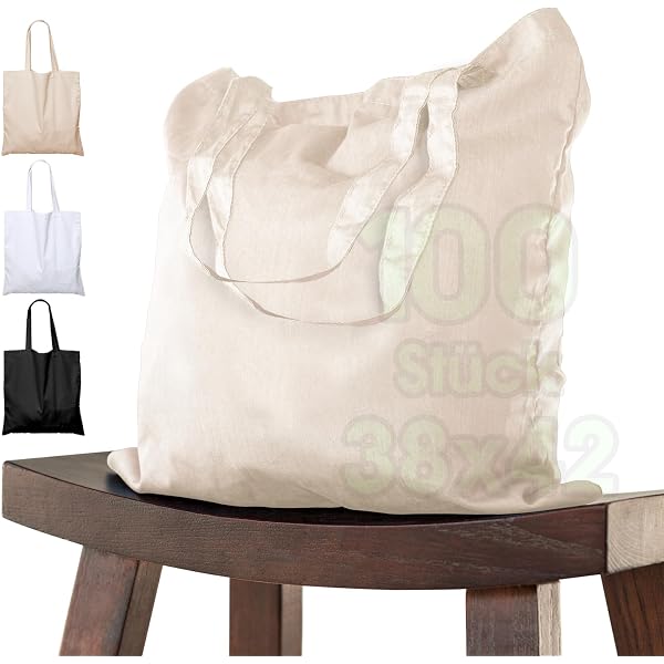 Da Dipingere Busta Regalo 10 Borse Shopper In Cotone Beige