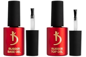 Kodi Professional Rubber Base and Top Coat Gel Polish UV LED - Base coat et top coat set ongles manucure Avec vernis à ongles gel pour des ongles longue durée (2 * 15 ml)