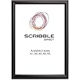 Scribble Direct Pack of TEN Black Snap Frames A4. 10 Poster/Certificate Clip Frames, Anodised Front Opening 25mm Aluminium Black Poster Frame.