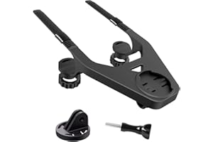 PTSUPLES 2 in 1 Bicycle Mount fits Bicycle Computer GPS, Gopro Action Camera, Bicycle Headlight - Garmin Edge GPS, XOSS G/G+, iGPSPORT GPS, Blackbird GPS, Bicycle Handlebar Mount