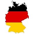 Akacha - Self-Adhesive Vinyl Car Sticker - Germany Map and Flag Design