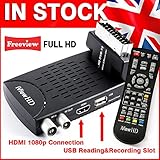 UK Mini Scart FULL HD Freeview Set Top Box Receiver Digi Box Digital TV Tuner Terrestrial USB HD Recorder HDMI or SCART Connections (iView HD Mini)