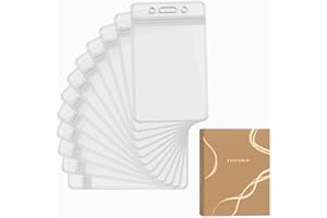 YISCOKO 12 sztuk pionowych etui na identyfikatory plastikowe etui na karty wodoodporne etui na karty PCW pokrowiec wytrzymały pokrowiec na karty z zamykanym zamkiem błyskawicznym