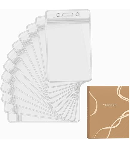 Badgehouder Vinyl Verticaal Transparant Met Transparante Rand Binnenmaat 86 5x52 5 Mm