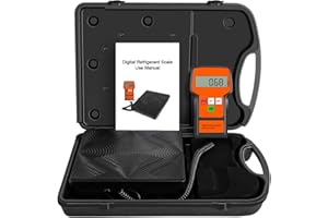 THERM LA MODE Báscula Electrónica Refrigerante 100KG, Pesadora de Carga de Refrigerante Escala para HVAC y AC, Estuche de transporte incluido，apta para la carga y el reciclaje de R32 y R454B