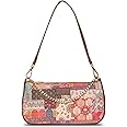 ZOUK Abstract Printed Women's Handcrafted Vegan Leather Multicolor Casual Mini Shoulder Bag (multicolor)