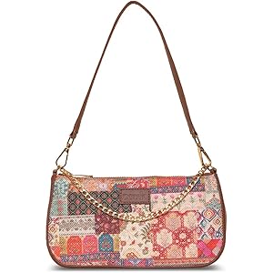 ZOUK Baguette Bag | Crossbody Bags for Women | Women's Handbags | Stylish Sling Bag for Woman | Vegan Leather Evening Bag | Travel & Office Use | Purse and Wallet | Kutch Gamthi Print